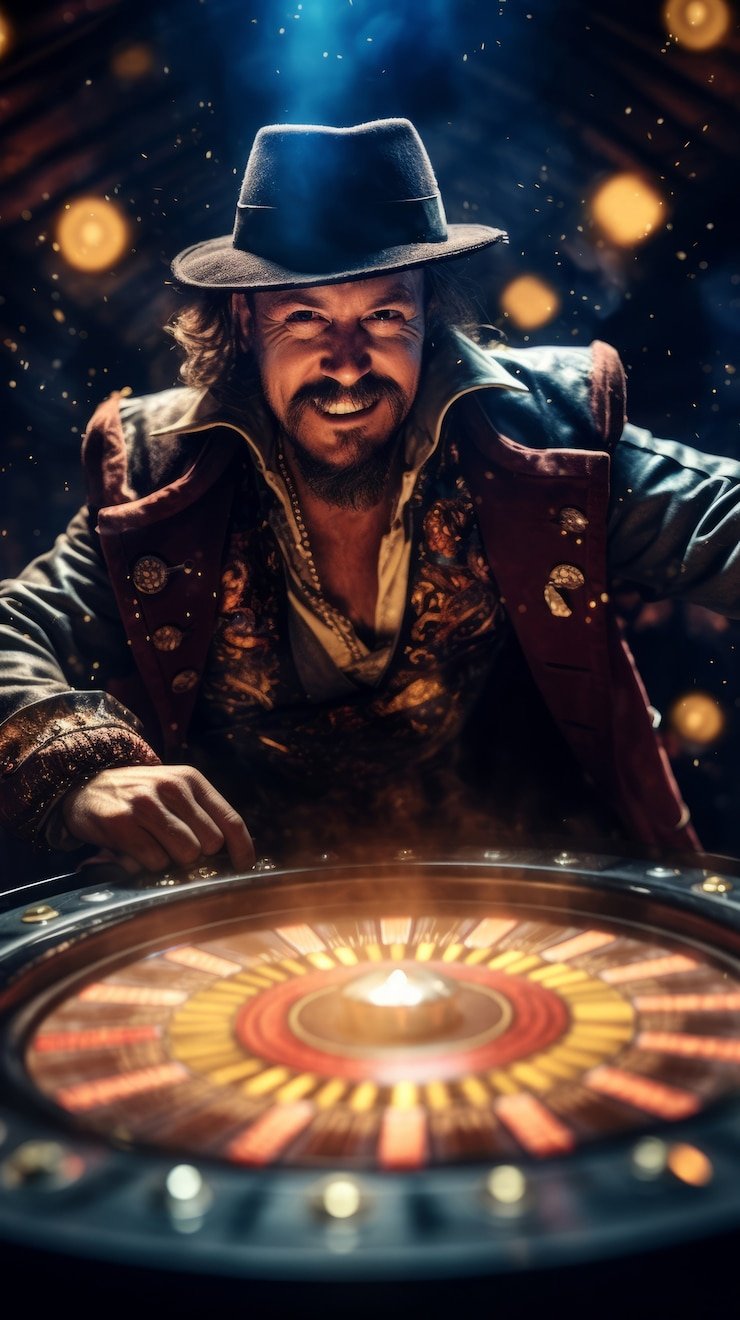 Live casino dealer interacting with players during table game